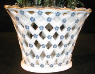 Vase avec bouquet trompe oeil