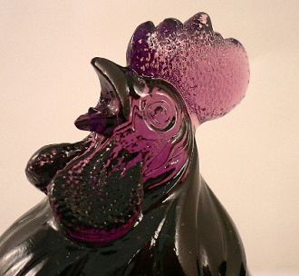 Coq multicolor en cristal