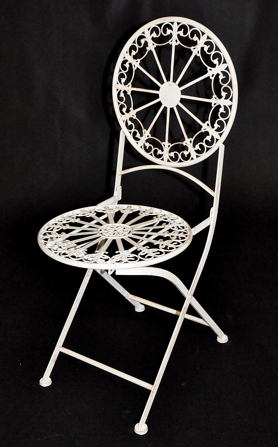 Chaise pliante de jardin en fer forgé  Demeure et Jardin