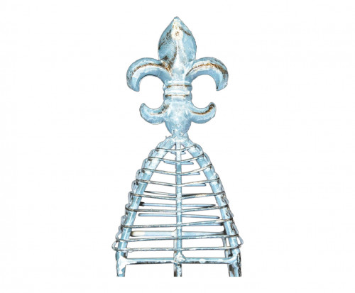 Jardiniere Obélisque Porte Plante Fleur de Lys en Fer Forgé