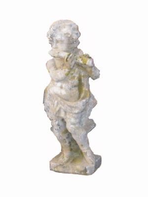 Angelot petit modèle joueur de flûte en pierre reconstituée - Hauteur 70 cm