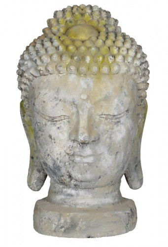 Tête de boudha grand modèle en pierre reconstituée - Hauteur 58 cm