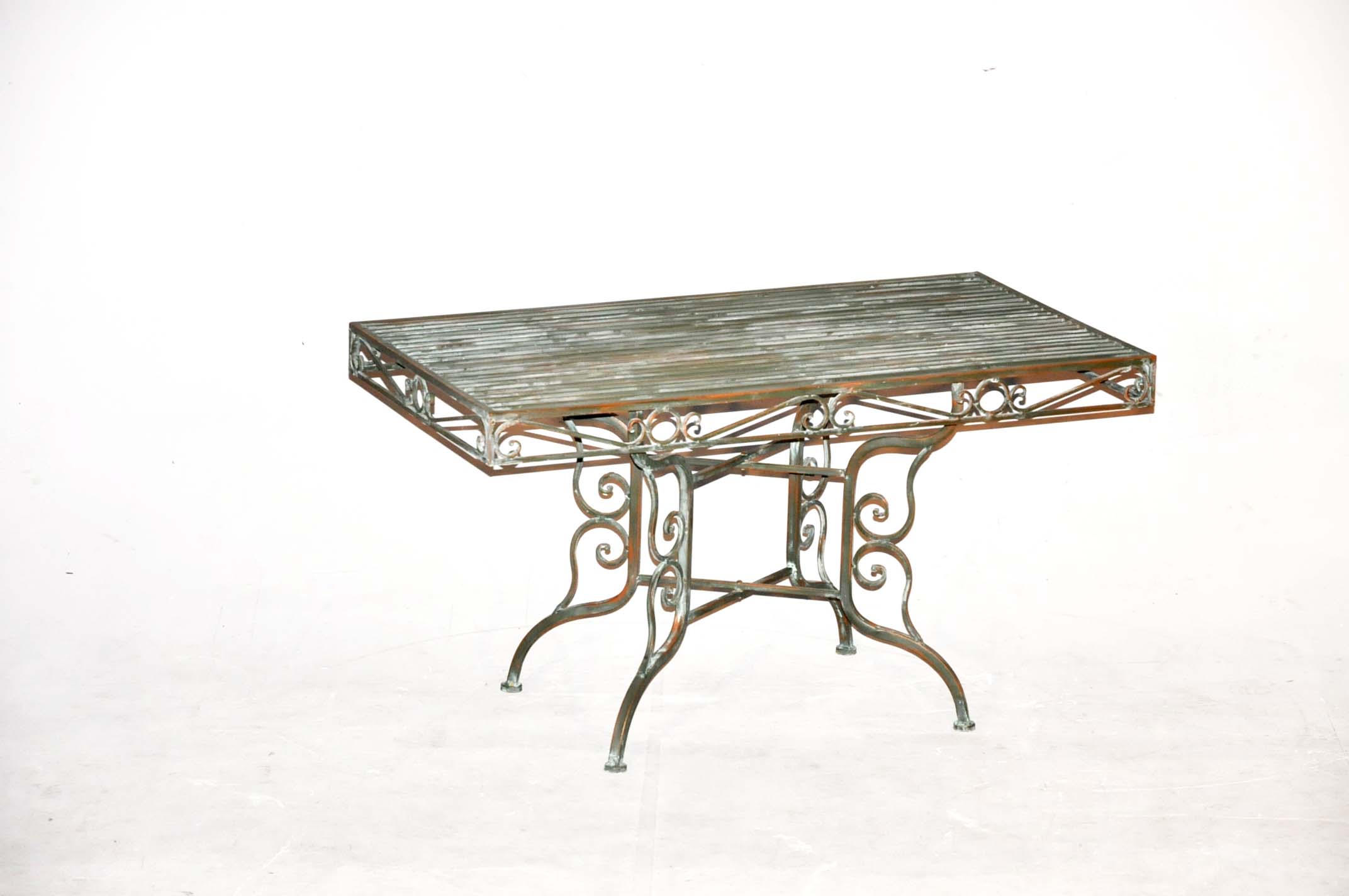 Table Basse En Fer Forge Vert De Gris Demeure Et Jardin