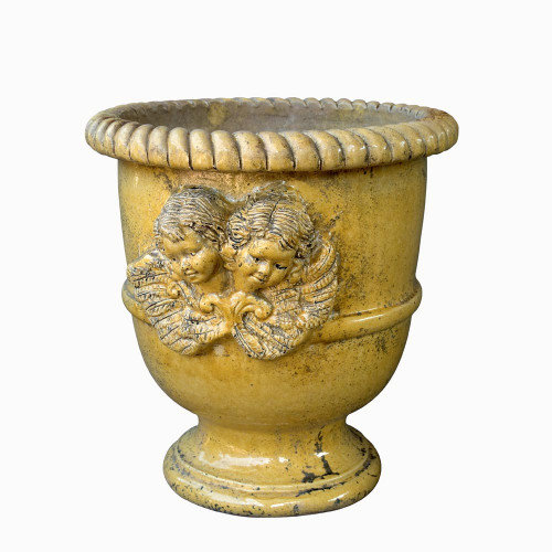 Vase provençal modèle Anges finition émaillée intégrale - Hauteur 60cm