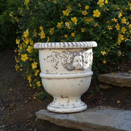 Vase provençal modèle Bacchus finition émaillée intégrale - Hauteur 60cm
