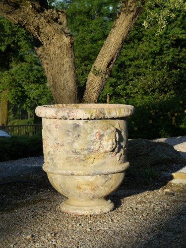 Vase provençal modèle Bacchus finition émaillée intégrale - Hauteur 80cm