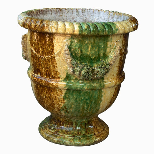 Vase provençal modèle Guirlande finition émaillée intégrale - Hauteur 60cm