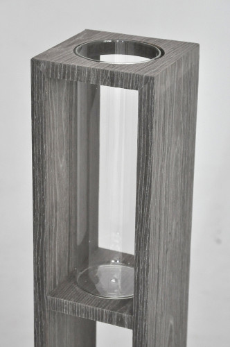 Vase colonne design Photophore Colonne bois gris