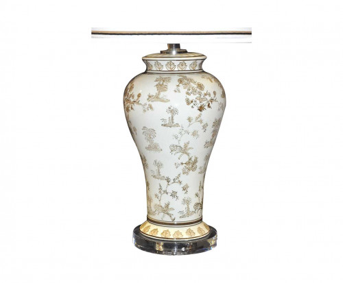 Lampe de sejour style Chinoise Beige