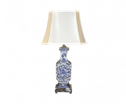 Lampe de sejour porcelaine bleue de style Chinoise