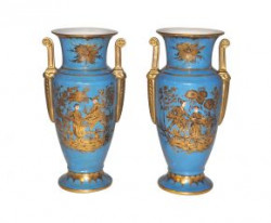Vases turquoise style empire