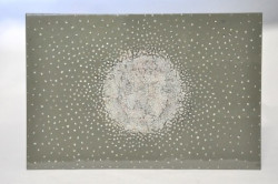 Decoration murale design Sous Main Laque grise et coquille d'oeuf