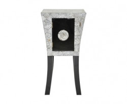 Chevet Design laque noire et coquille d'oeuf style Art Déco