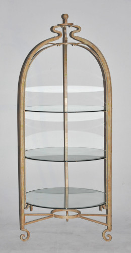 Grande étagère en verre, présentoir de magasin