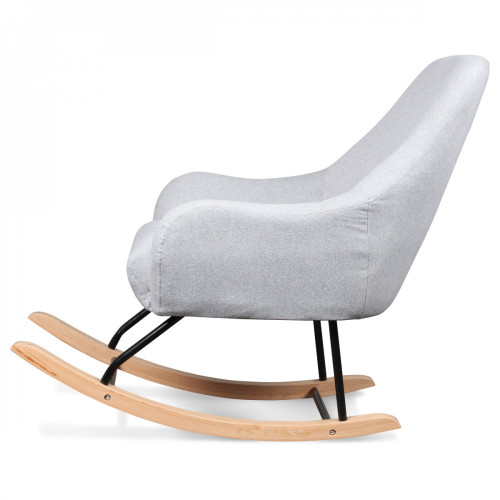 Fauteuil rocking chair design scandinave bois et métal SLEDGE