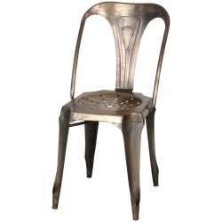 Chaise en métal couleur Laiton style Vintage collection Loftoten