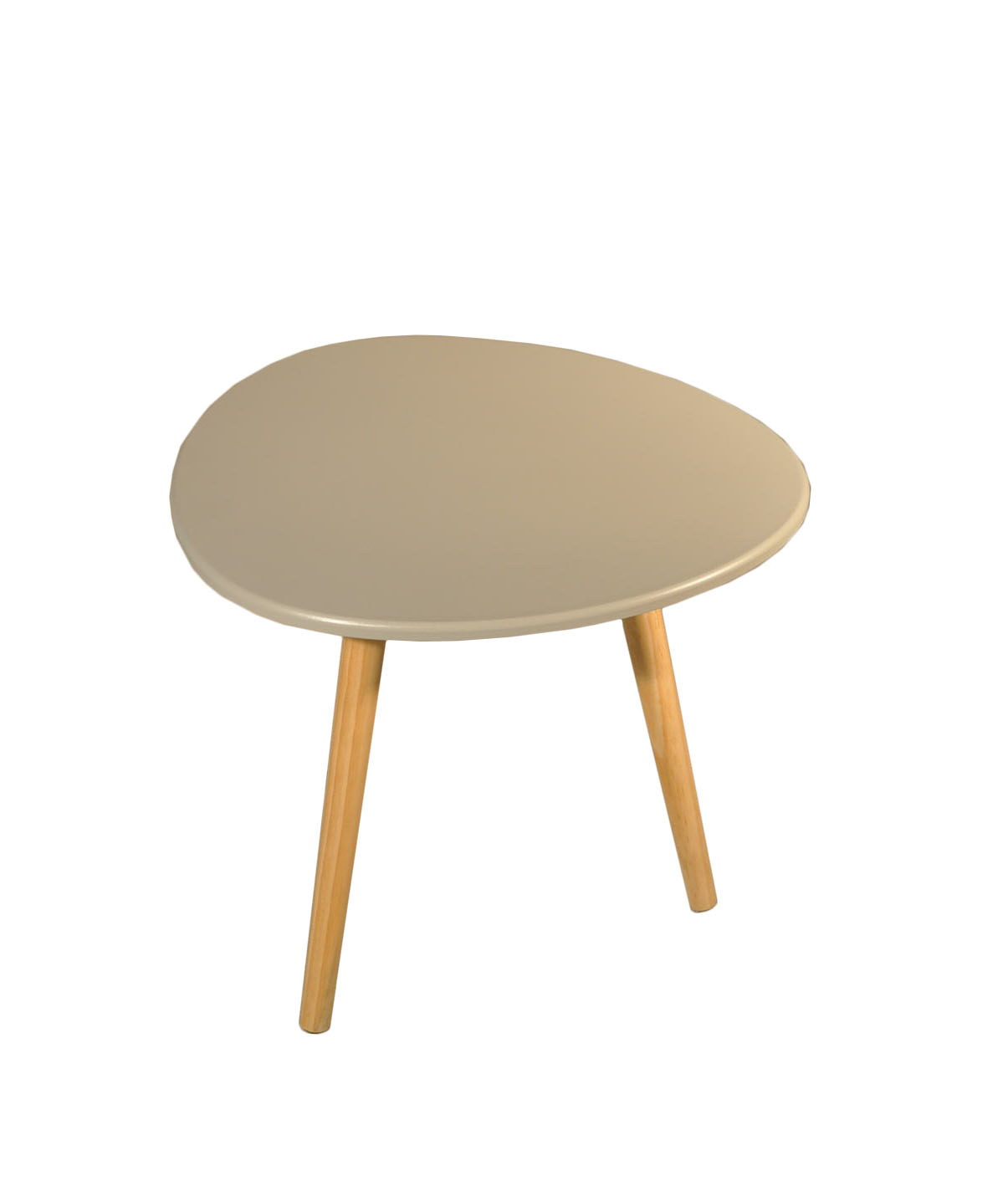Petite Table Scandinave En Forme De Galet Grise Demeure Et Jardin