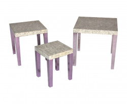 Tables Gigogne design laque coquille d'oeuf