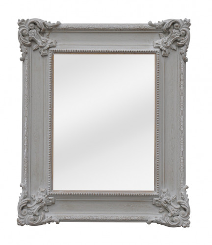 Miroir tableau Rectangulaire Patine Grise - 50 x 57 cm