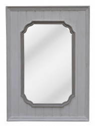 Miroir Boiserie blanc patine - 80 x 110 cm