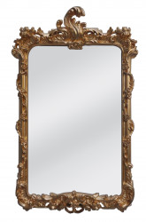 Miroir Baroque dore gothique doré à coquille - 65 x 105 cm