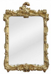 Miroir Baroque doré à coquille - 40 x 67 cm