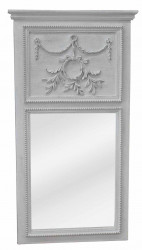 Miroir Trumeau de style Louis XVI Stone White trumeau boiserie - 65 x 120 cm