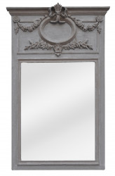 Miroir Trumeau boiserie de style Louis XVI House Grey - 59 x 102 cm