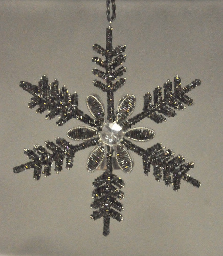 Decoration etoile des neiges perles noires Lanterne étoile black