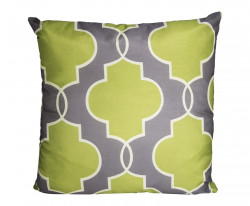 Coussin design Vert fond gris